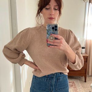 Urban Outfitters Cropped Balloon Sleeve Sweatshirt